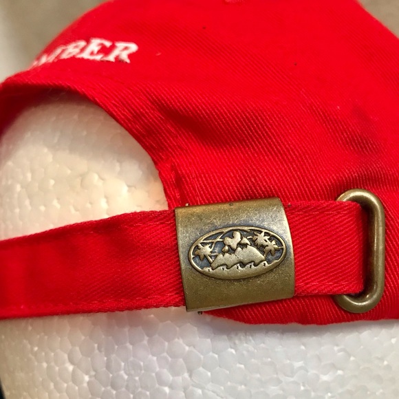 Disney Vacation Club Member embroidered hat with logo strap bright red - Picture 5 of 7